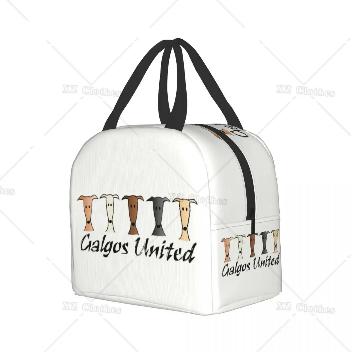 Galgos United Greyhound Insulated Lunch Bags for Women Men Kids Whippet Sighthound Dog Portable Cooler Lunch Box for Work School