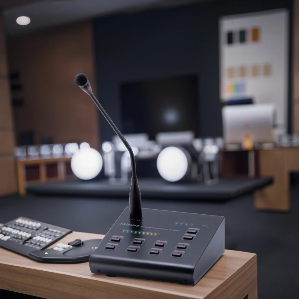 RM-2088 PA System Emergency Announcement Mic 8-Zone Paging & Broadcast Control Remote Microphone Workstation