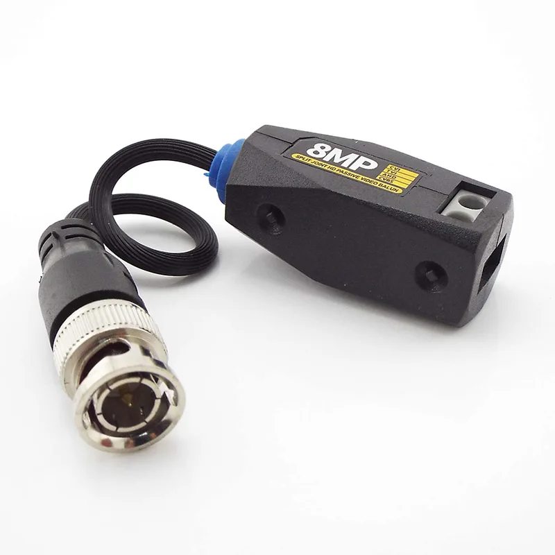 Balun Passive Transceivers 8MP AHD/CVI/TVI Twisted BNC CCTV Video UTP Video Balun For Cameras