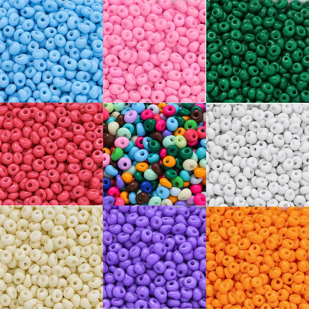 

100pcs Glass Water Drop Shaped Seed Beads Colored Flat Spacer Beads for DIY Necklace Bracelet Crafts Jewelry Making Supplies