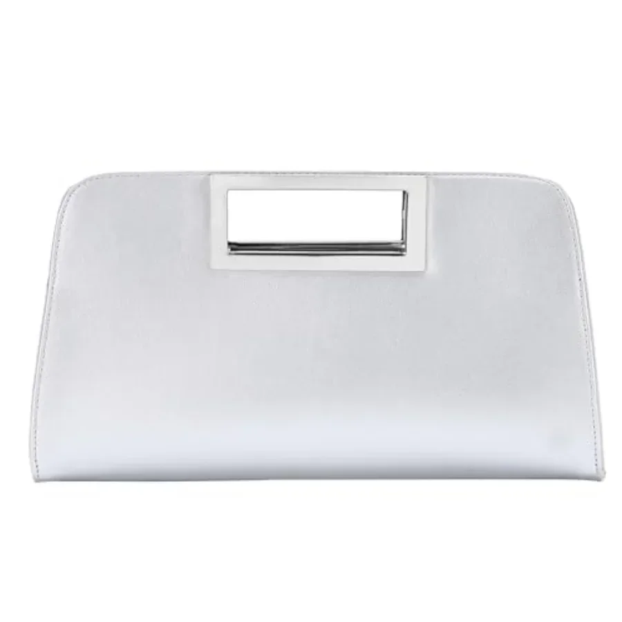 

Clutch Purse for Women, Fashion Vegan Leather Cut-Out Handle Evening Handbag Crossbody Shoulder Bag for Wedding, Party