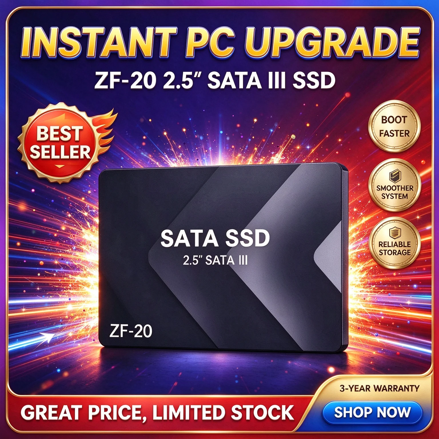 Ssd 500Gb - ZF-20 Internal SSD SATA 3 6Gb/s