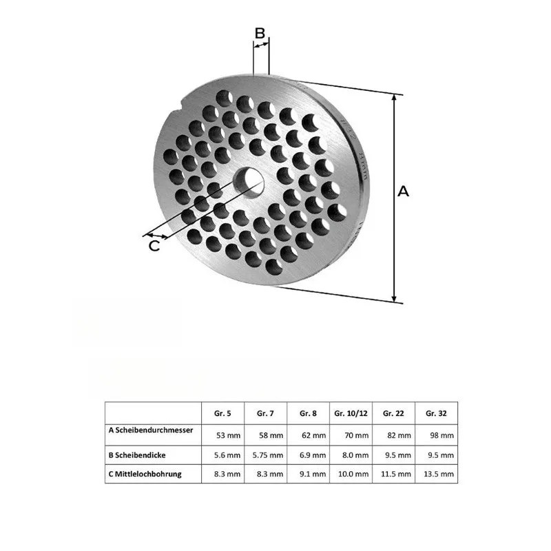 

Насадка для мясорубки 10 мм для кухонного комбайна Chef MUM серий 5/4, сменные аксессуары