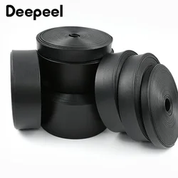 5Meters 3-50mm Black Leather Ribbon Soft PU Craft Cord for Bag Strap Belt Bracelet Collar Decoration Rope DIY Sewing Accessories