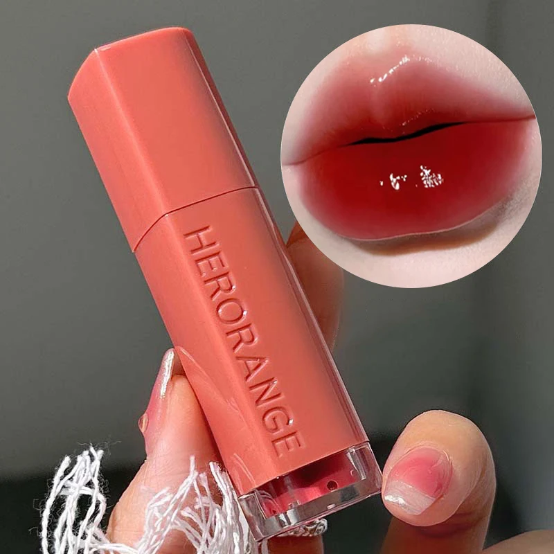 Cloud Jelly Mirror Water Light Glass Lip Gloss Ice Tea Lip Glaze Lasting Hydrating Waterproof Transparent Liquid Lipstick Makeup