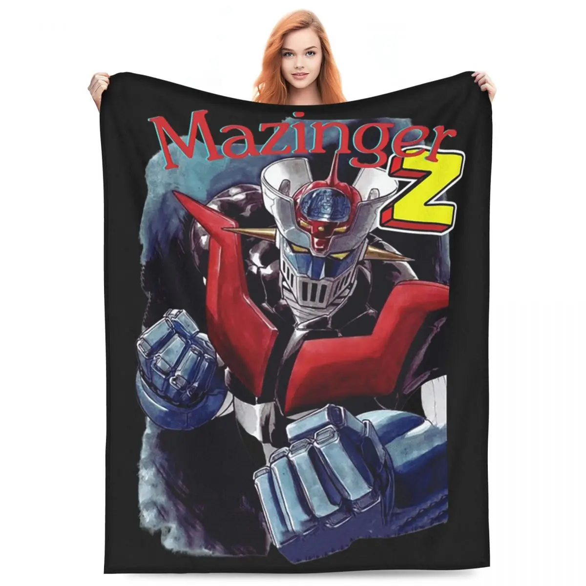 Mazinger Z Mad Robot Grendizer Anime Manga manta suave y cálida manta de franela para cama Picnic viaje hogar sofá