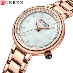 CURREN Luxury Ladies Bracelet Quartz Watch Ladies Stainless Steel Watch Sport Matching Dress Pink Watch Clock Relogio Feminino