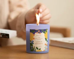 Aromatherapy Candle Gift Box Lemon Whiplash for Women's Bedroom with a Unique Premium Fragrance