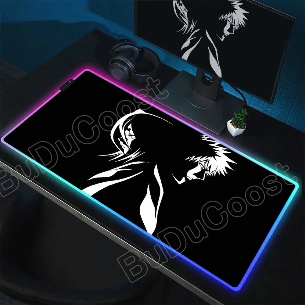 RGB Anime Bleach Mouse Pad Large Mousepad Manga Panel Laptop Office Shounen Rubber Soft Table Pc Gaming HD Printing Non-Slip Mat