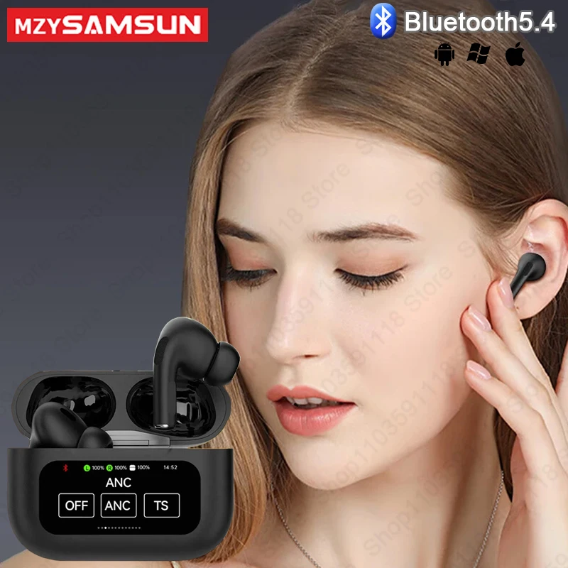 MZYSAMSUN G4 ANC Wireless Earbuds LED Screen Noise Cancelling Bluetooth Headphones Sports earphones With Mic For Android iOS