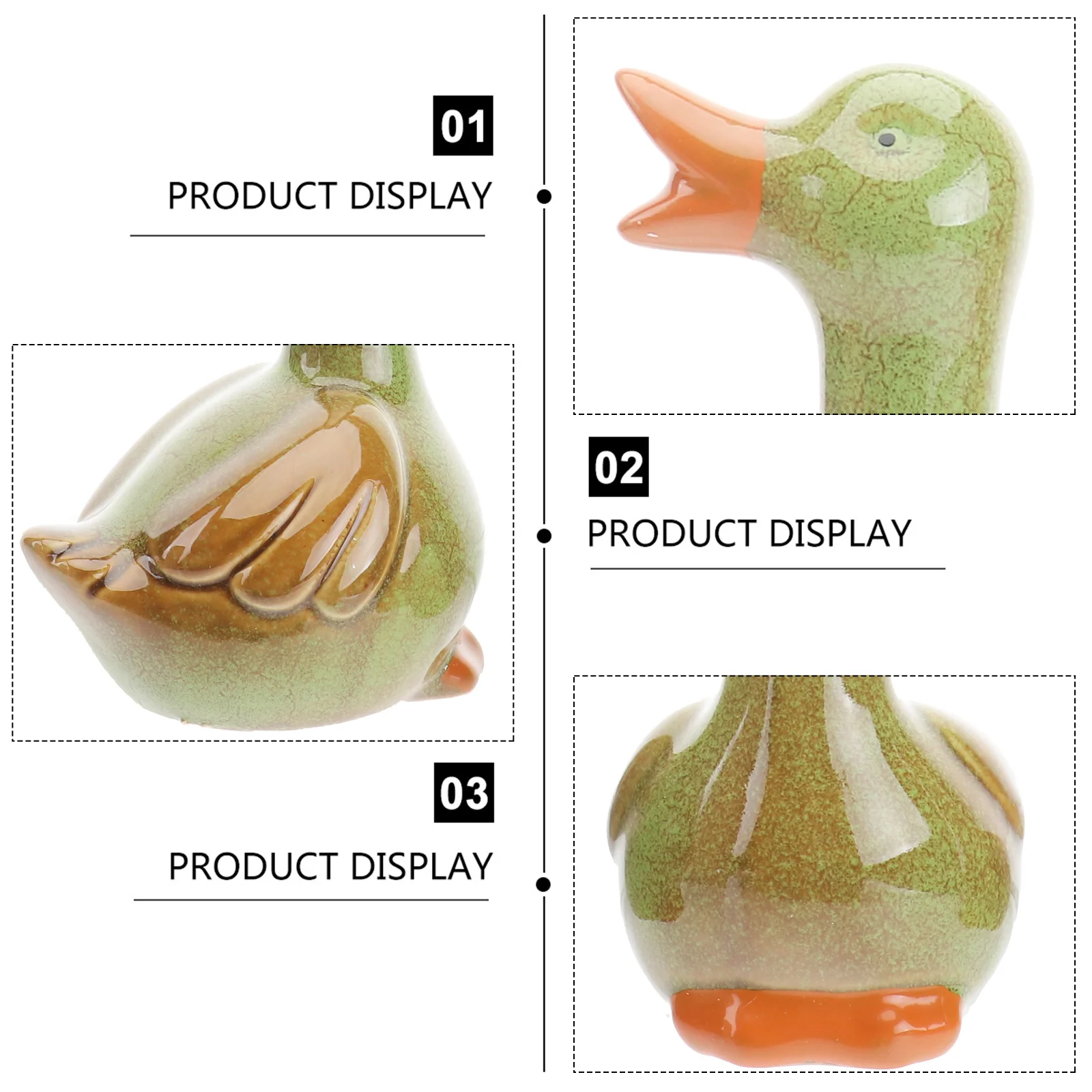 

3Pcs Decorative Ceramic Ducks Handmade Ornamental Crafts for Garden Pool Desktop Home Living Room Garden Desktop Decoration