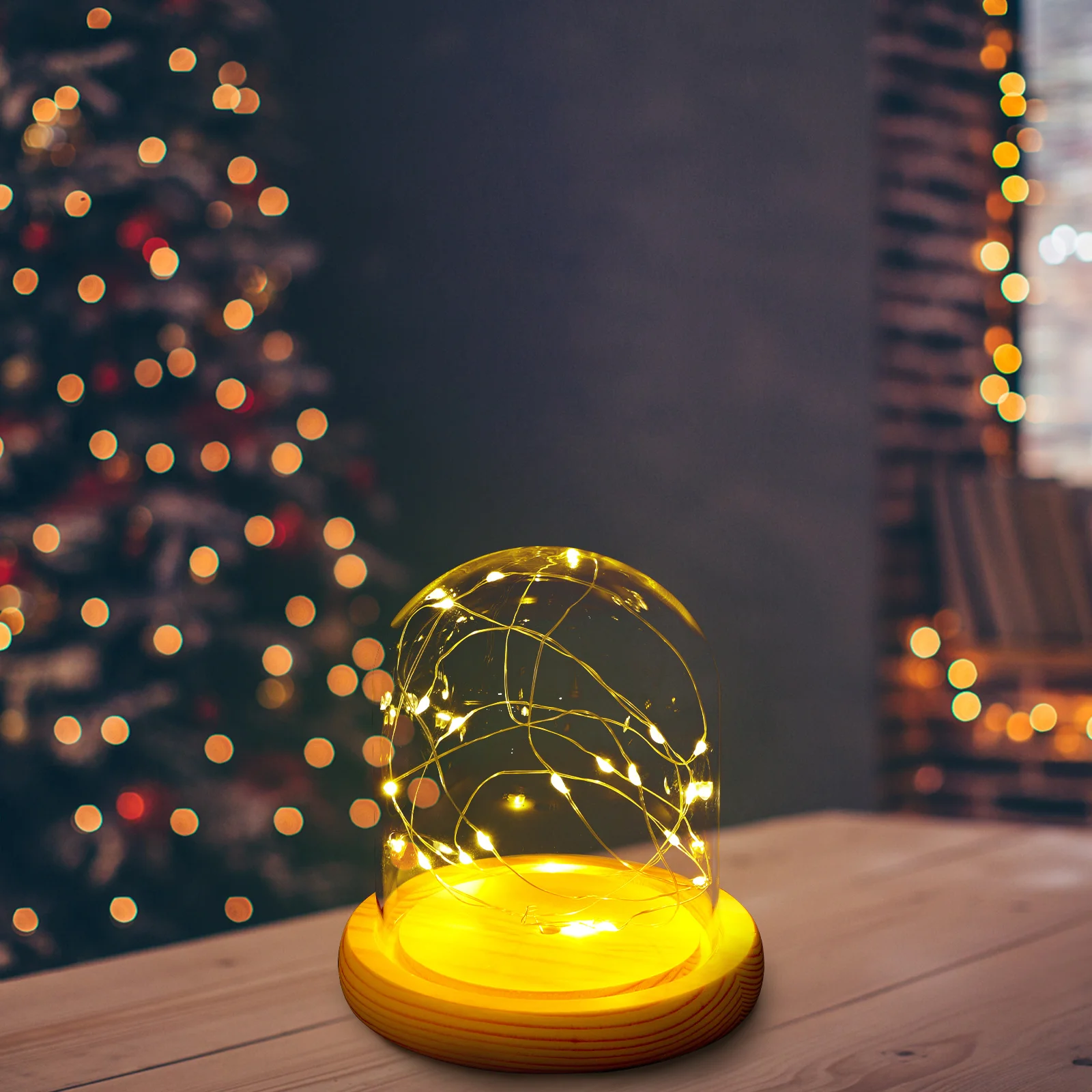 

Gift Lamp Creative Glass Dome Night Light Lamp for Valentine Wedding Glass Dome Night Light LED Lights Decor