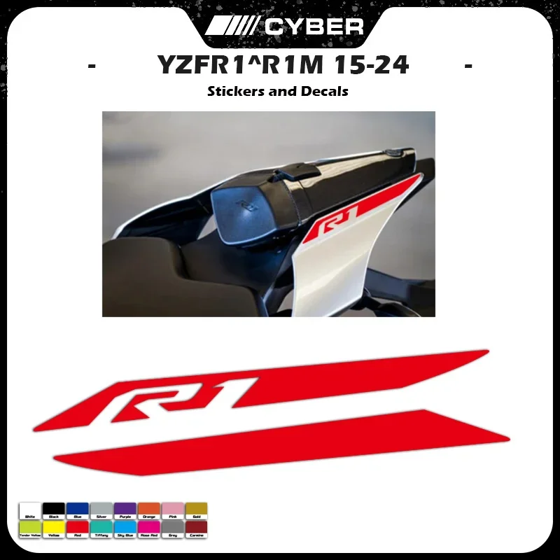 Rear Tail Fairing Sticker Rear Seat Line Hollowing 2015-2024 20 22 23 24 All Logo For YAMAHA YZFR1 YZF-R1 R1M YZF1000