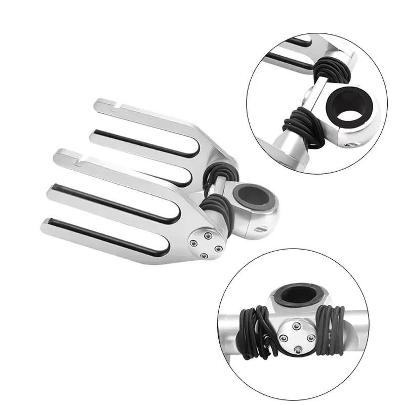 Boat Wakeboard Tower Rack, Bat Shape Mirror Polished Aluminum Alloy, Clamped Board Holder Bracket, for Yacht Surfboard Storage