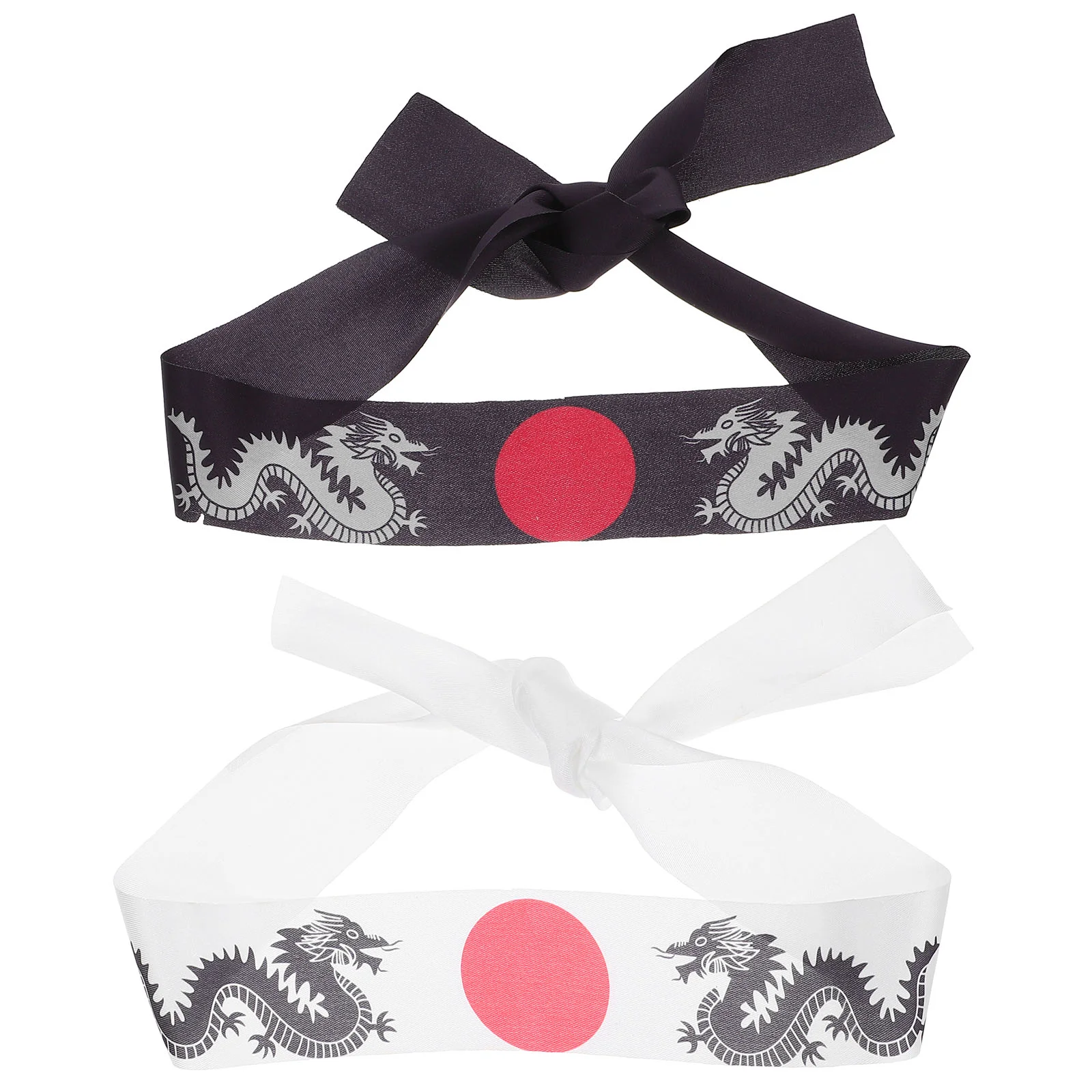 2 pçs japonês faixa de cabelo lenço sushi chef headwear corda bandana fornecimento poliéster karate esportes