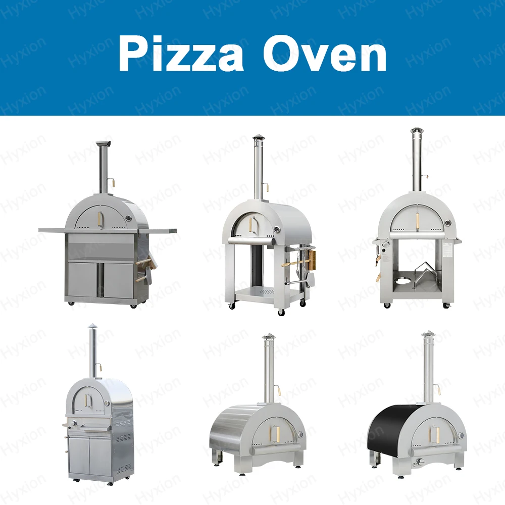 36 Inch Stainless Steel Wood Fired Pizza Oven Freestanding Outdoor Pizza Oven With Wheels image 8