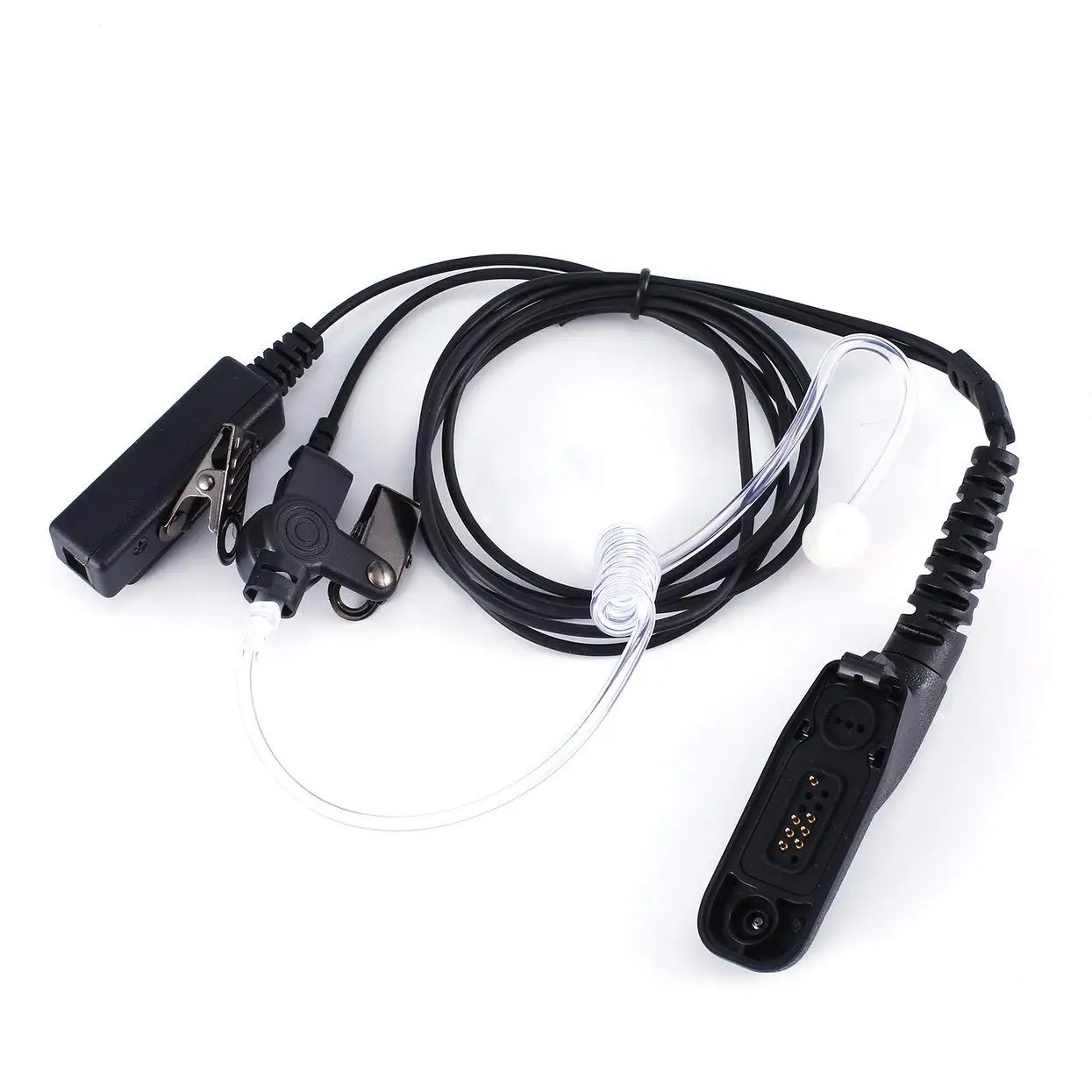 Headset de vigilância de 2 fios com PTT Mic, apto para Motorola, Walkie Talkie, DGP8050E, DGP4150, DGP5050, DGP5550, DGP6150, DGP8050, DGP8550E