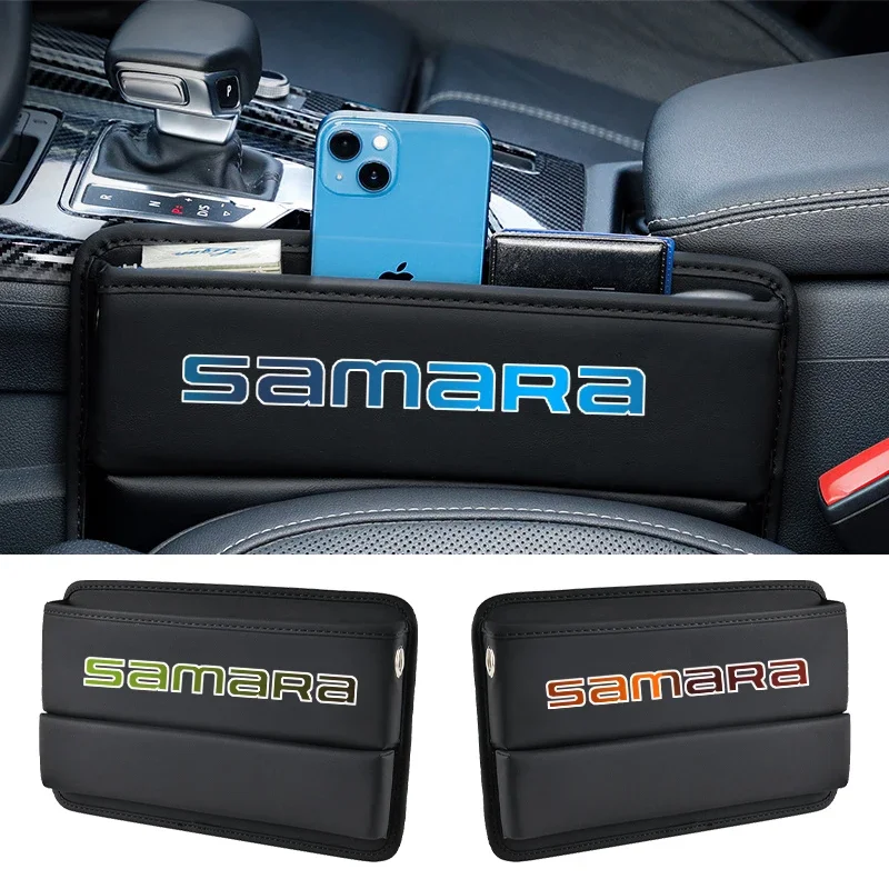 Car Seat Gap Organizer Seat Side Bag For lada-SAMARA 2023 Reserved Charging Cable Hole Car Accessori