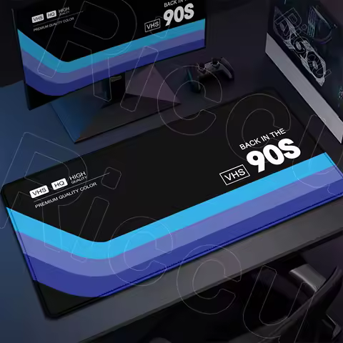 VHS Mouse Pads Large Retro Style Desk Mat Protector Gaming Mousepad Xxl Office Table Decor Keyboard Long Pad Computer Gamer Mats