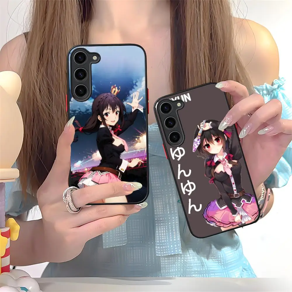 Konosuba Yunyun Phone Case for Samsung Galaxy S26 S25 S24 S23 S22 S21 Plus FE Ultra Skin Feel Shockproof Cover