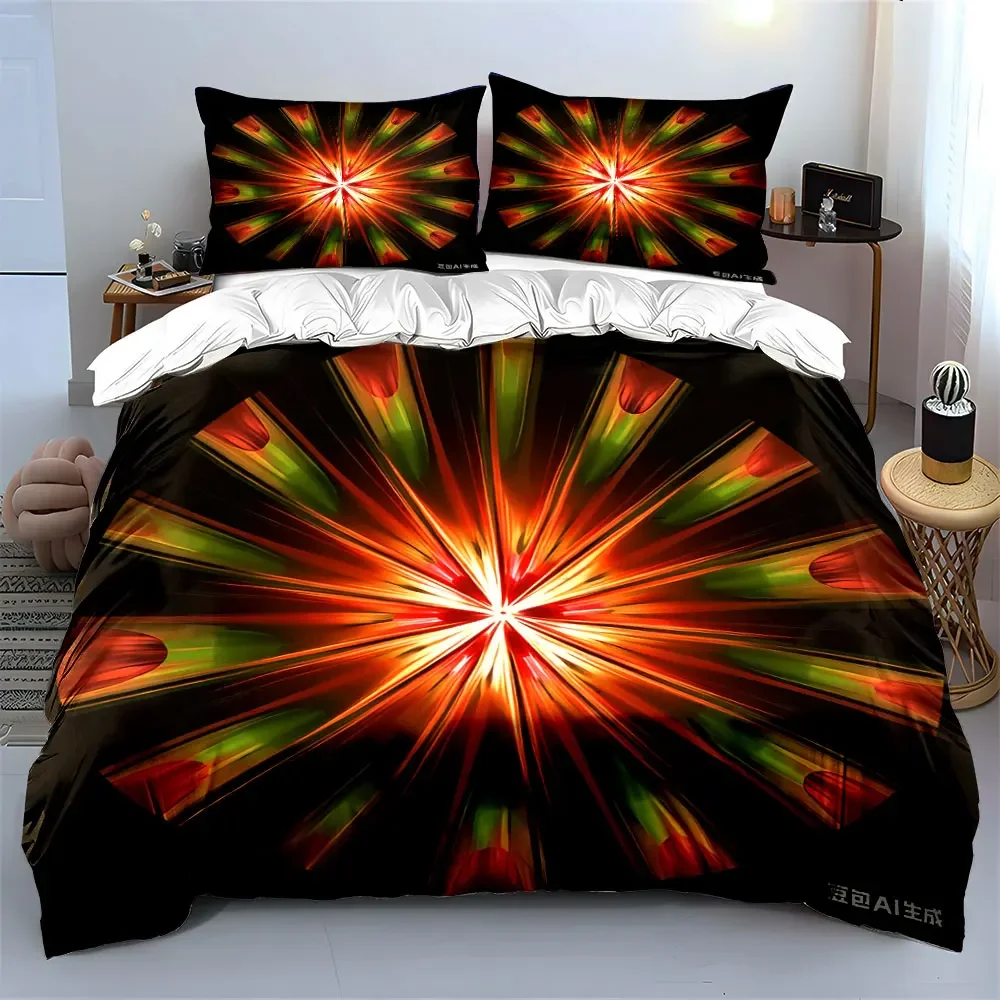 Colorful Abstract Art Decor Set Multiple sizes kid's and adults' bedroom Exquisite 3PC bedding set, gift