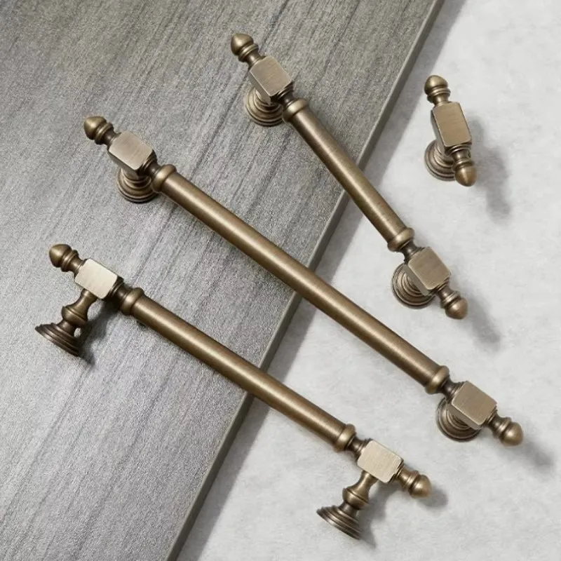 Hammer Design Kitchen Cabinet Pulls Solid Antique Brass Door Handle Wardrobe Drawer Knob Cupboard Hardware Furniture Bronze Pull