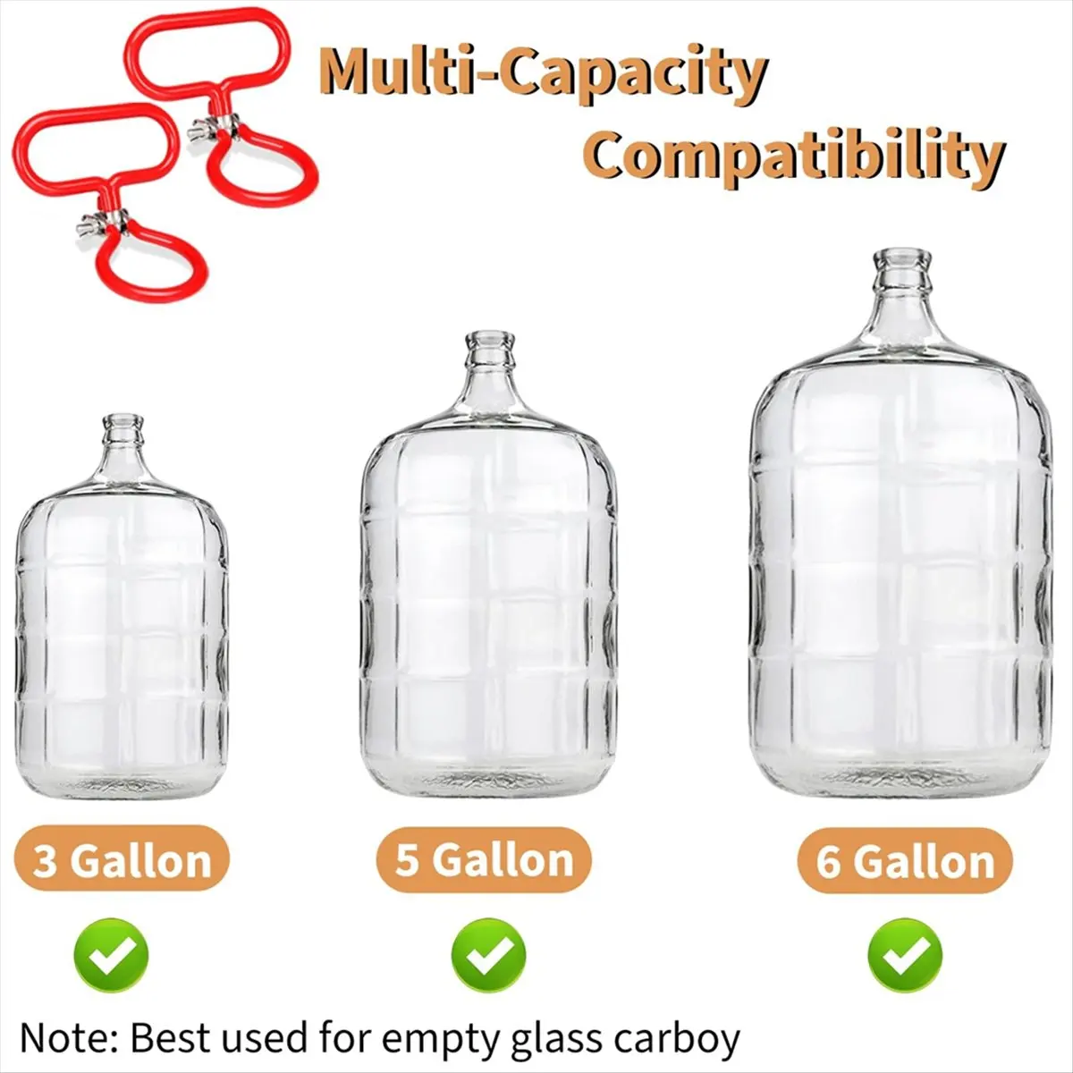 FTGT-4Pcs Carboy Handle, Portable Glass Carboy Handle, Adjustable Heavy Duty Carboy Holder, Essential Wine Fermenter Handle