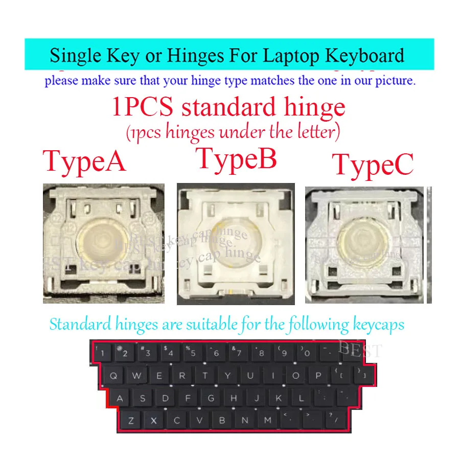 Pojedyncza nakładka na klawisz, zawias, klips nożycowy, wspornik do klawiatury laptopa HP ZHAN66 Pro 14 G4 ProBook 440 G8 G9 445 G8 G9 445R G8 HSN-Q27C HSN-Q31C — zdjęcie produktu 3
