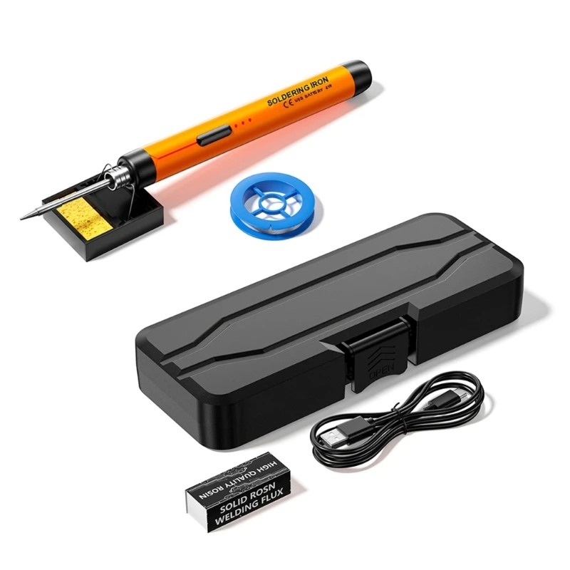 USB Chargeable Soldering Iron with Temperature Flexibility for Hobbyists