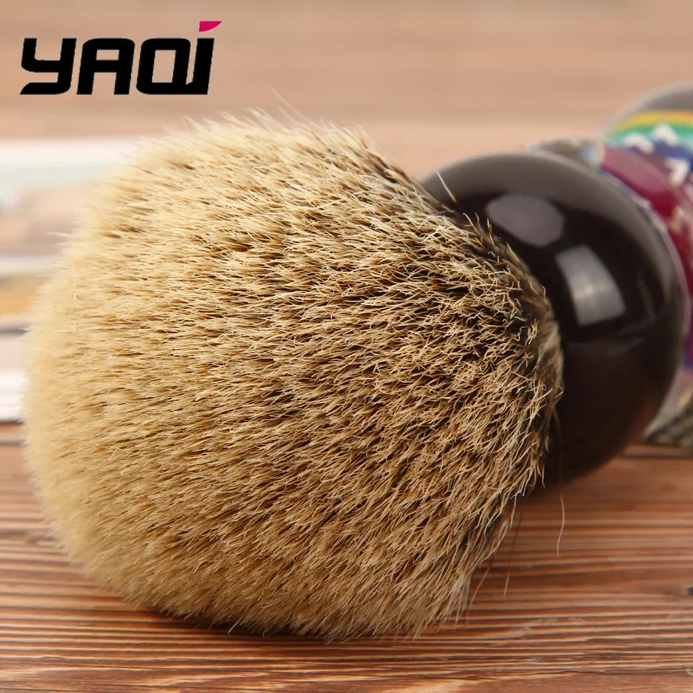 YAQI 26mm Men's Shaving Set - Lucky Dice Design Two Band Badger Hair Shaving Brush with Shaving Soap for Facial Cleansing