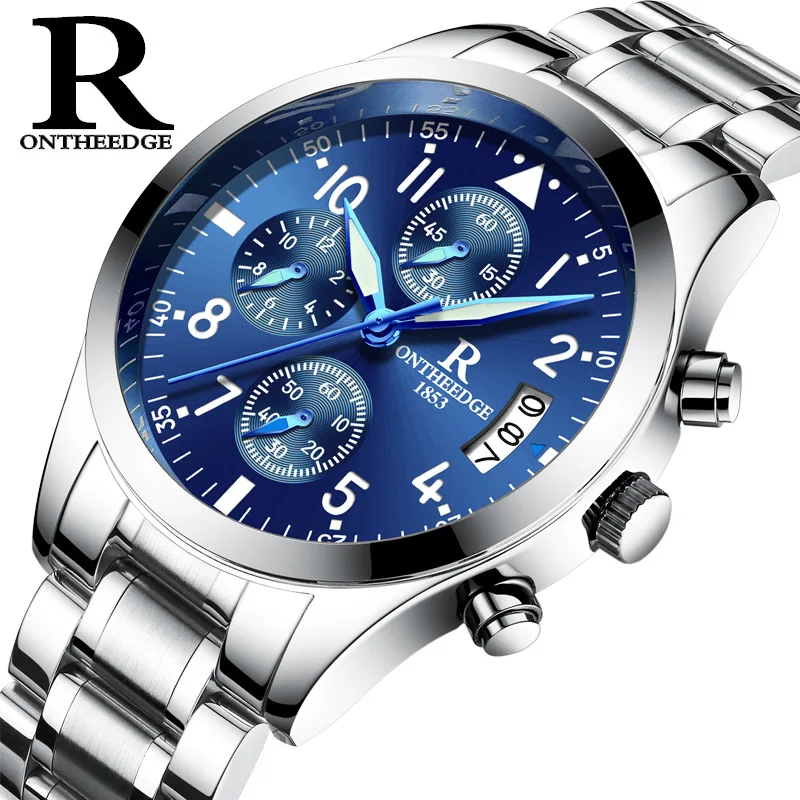 Swiss genuine ONTHEEDGE *famous brand men's luminous fashion watch foreign trade explosive quartz watch