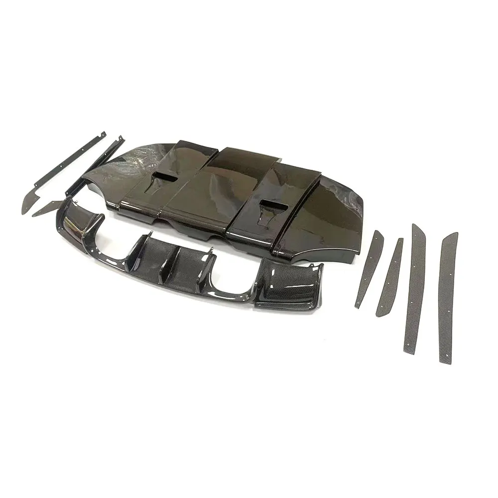 Varis Style Carbon Fiber Rear Bumper Splitter Protector Diffuser for BMW E92 E93 M3 Coupe 05-12