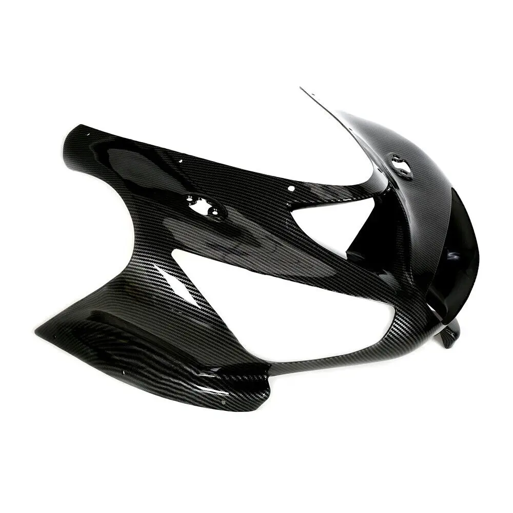 For KAWASAKI NINJA ZX6R 2005 2006 Front Nose Headlight Cover Fairing ZX-6R Modified Panel Accessories  ABS Carbon Fiber