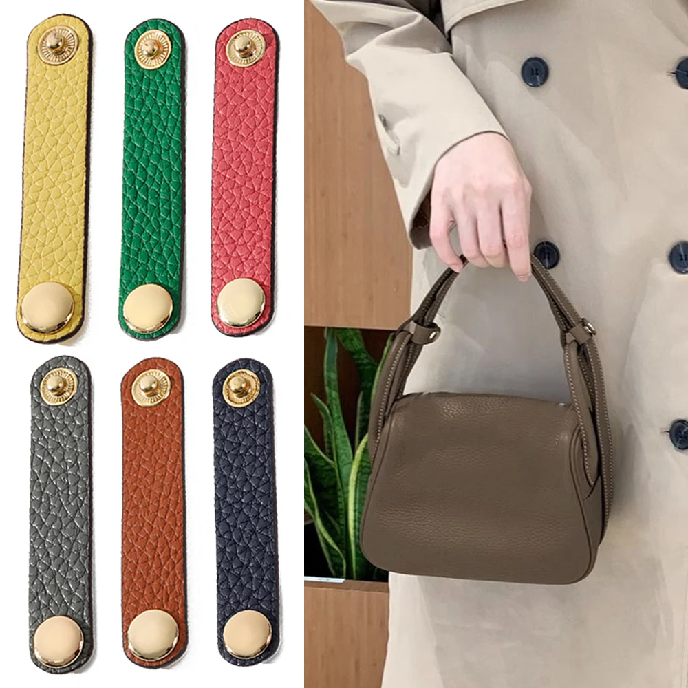 

New Litchi Pattern Bag Strap Shortening Clip PU Leather Bag Strap Adjustment Hook Bag Handle Convenient Shorten Fixed Buckle