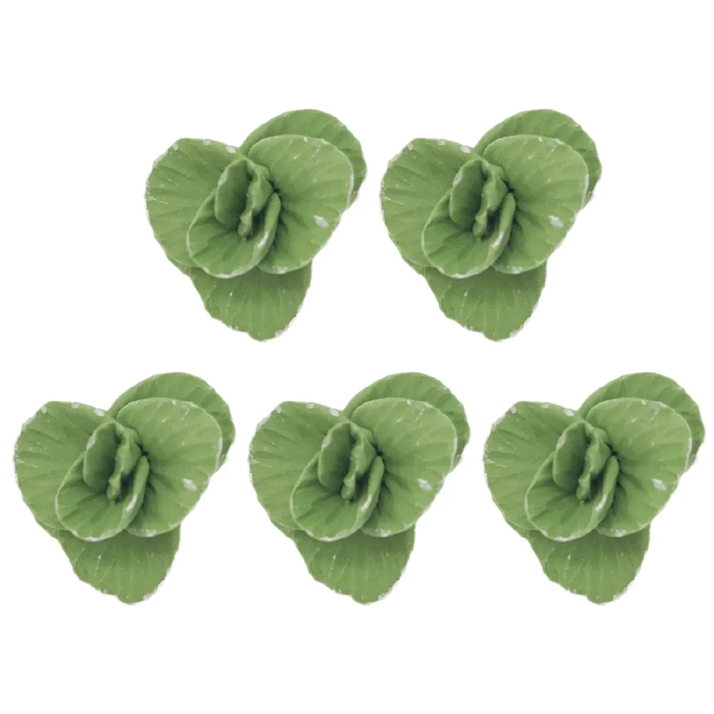 

5 Pcs Vegetables Dollhouse Artificial Tiny Solid Miniature Decor Green Ornaments