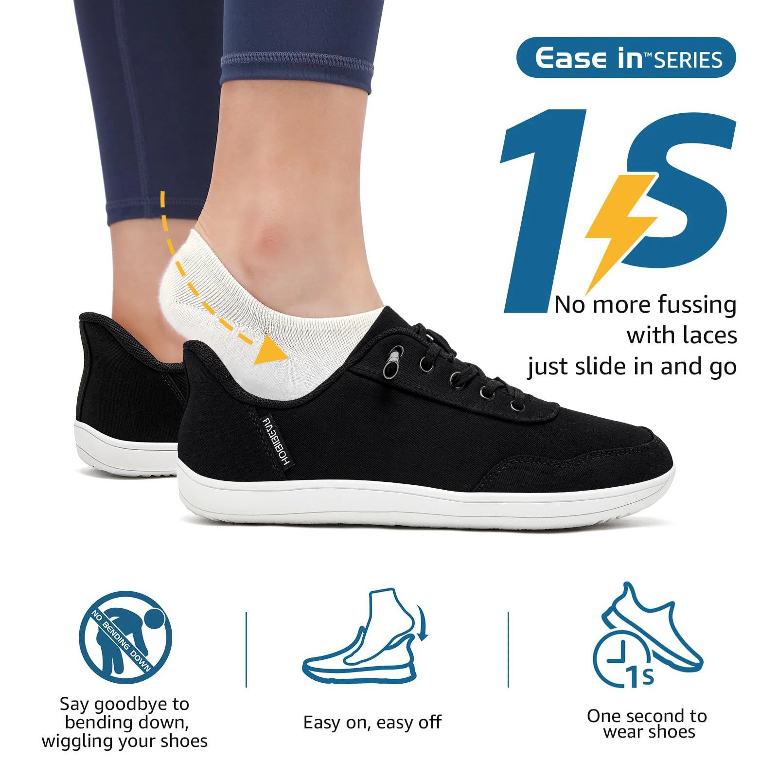 HOBIBEAR Unisex-Barfußschuhe für Männer und Frauen, breite Zehen, verstellbare Slip-On-Sneaker, minimalistische, leichte Wanderschuhe – Detail 9