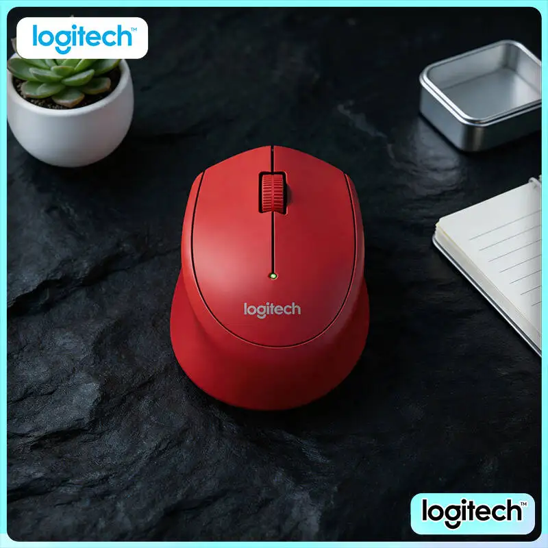 Logitech M280 Ergonomic Wireless Mouse Anti-Slip Soft Grips 2.4GHz Nano Dongle 10m Distance for Home PC Linux Mac
