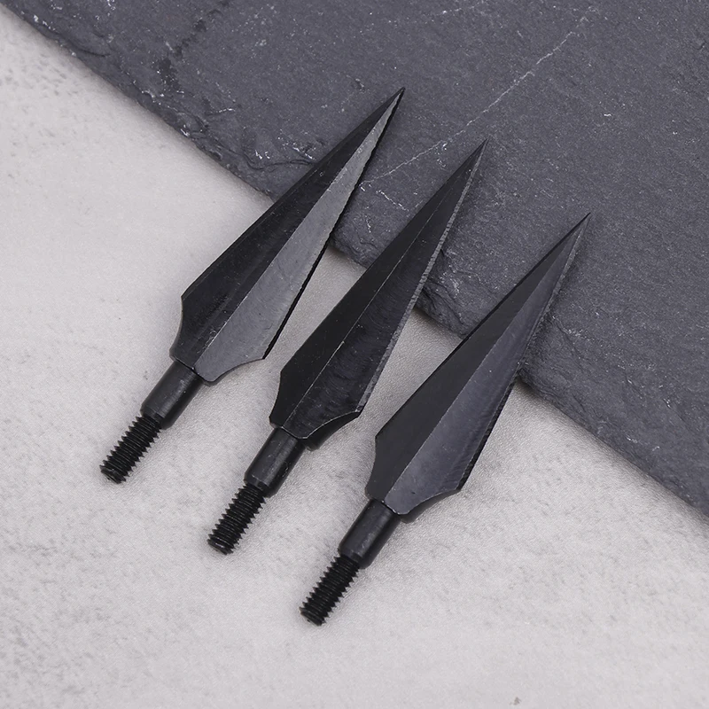 3Pcs Crossbow Arrow Tip Point Arrow Heads Carbon Steel For Compound Recurve Bow Archery Hunting