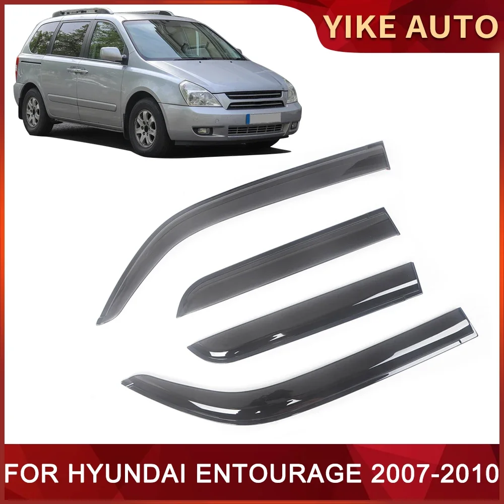 Window Visor for HYUNDAI ENTOURAGE 2007-2010 Weathershied Door Visor Wind Sun Rain Guards Side Window Wind Deflectors Auto Parts