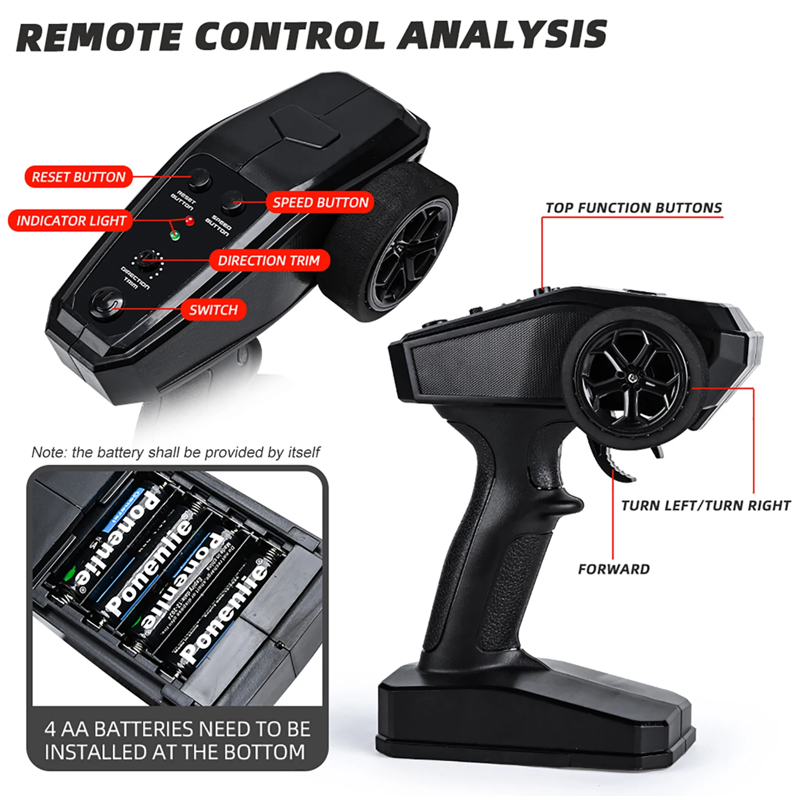 Flytec-barco teledirigido V009 de 13 pulgadas, barco de Control remoto rápido para piscinas, lagos, Submarino, 2,4 GHz, 30 MPH, alta velocidad con batería