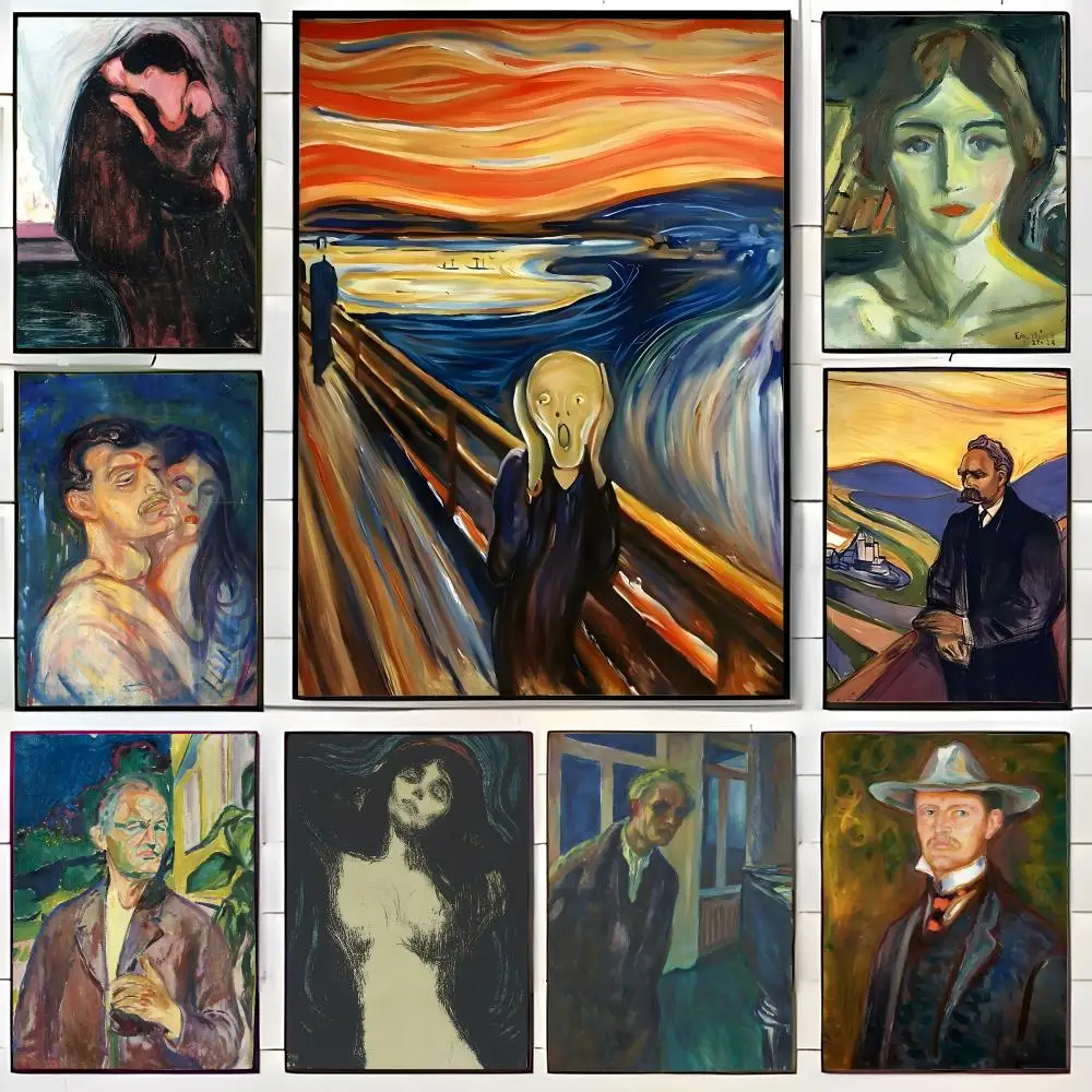 expressive artist E-Edvard Munch Poster Wall Art Print Decorative Mural Home Decor Gift Unframed
