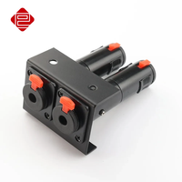Pro-C DIY PRO Audio Guitar Effect Adaptor Pedal Board Side Port Panel Mount Bracket Kit with Solderless 6.35mm Adaptor