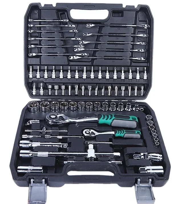 

# For 78pcs 1/2"&1/4"&3/8" Drive Socket Set Box Ratchet Wrench Handle Set Automotive Hardware Tool Kit Auto Repair Tools #