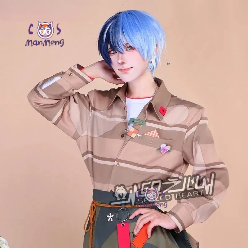 

Aoyagi Toya Cosplay Anime PJSK Costume Halloween Shirt skirt pants wig belt Halloween carnival men and women casual uniform suit