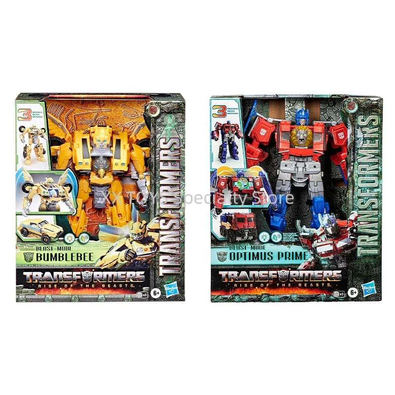 

Hasbro Transformers Toys Rise of The Beasts Movie Beast-Mode Bumblebee Optimus Prime Converting Toy with Lights and Sounds Toys