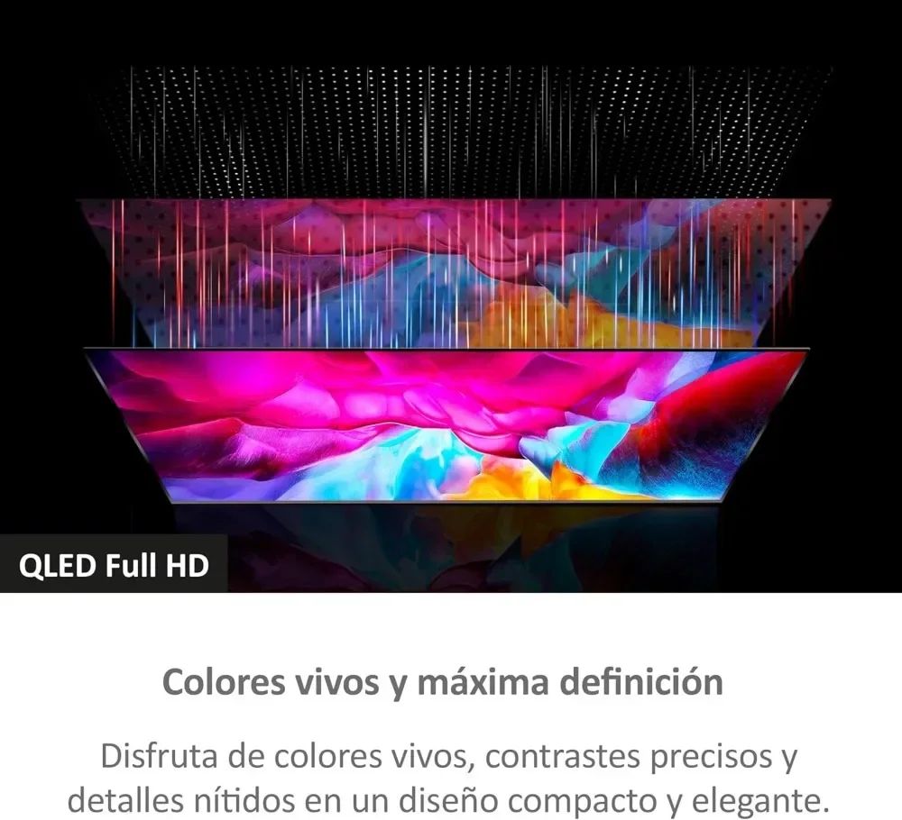 هاير QLED Full HD H32S80EFX - 32 بوصة، تلفزيون ذكي، تلفزيون جوجل، Dolby Audio، HDR 10، جهاز تحكم عن بعد ذكي، مساعد جوجل، بلوتوث