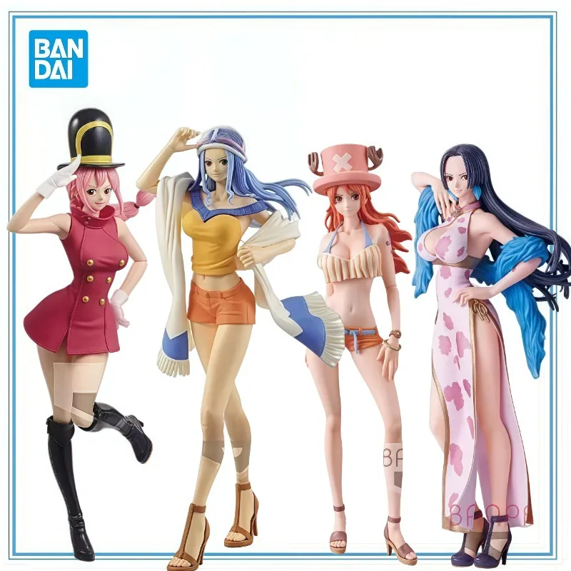 

BANDAI в наличии, оригинальная фигурка BANPRESTO Boa Hancock Nami Robin Carrot, анимационные игрушки, аниме-фигурки, модель, коллекционная игрушка