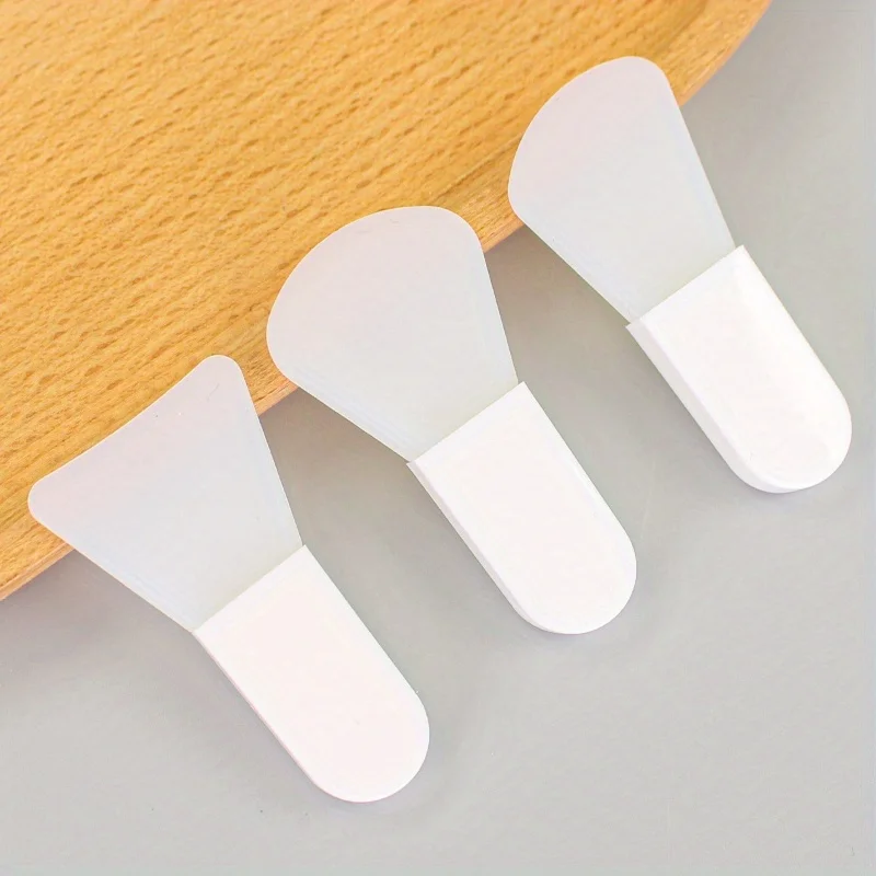 フェイスマスクやフェイシャルアプリケーターメイクアップ用のソフトシリコンマスクブラシ3本パック、フェイシャルクレンジングブラシ、ミニメイクブラシ