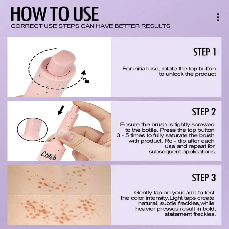 Faux Freckles Stamp Quick-Dry Gentle Fake Freckles Pen Non-irritating Makeup Tool for Beginners Enthusiasts Professionals Women