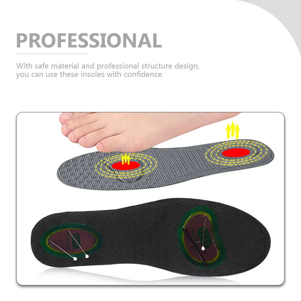

2pcs Breathable Height Increasing Insoles Men Replaceable Foot Inserts Shock Absorbing Sweatproof Sports Shoe Pads for Daily